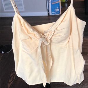 Brandy Melville Yellow Tie Tank